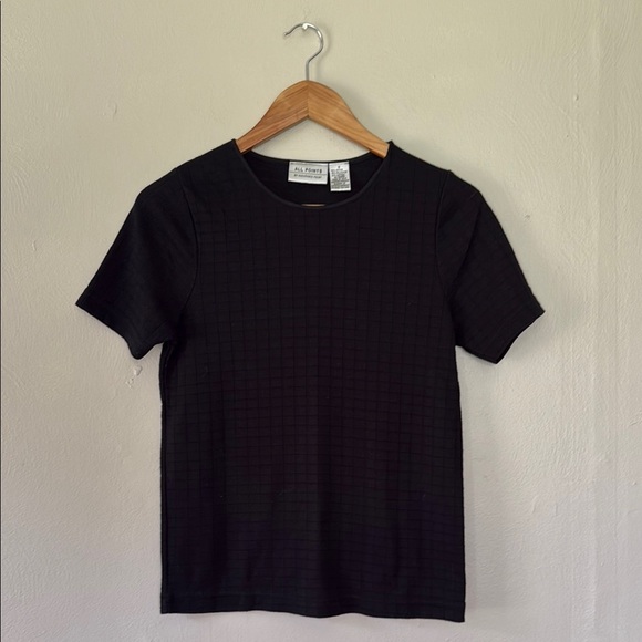 Vintage All Points black  grid tee small - Picture 1 of 5